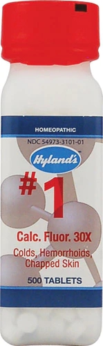 Hyland's Calc Fluor 30x - 500 Comprimidos: Suplemento Mineral para Saúde Óssea e Tecidual