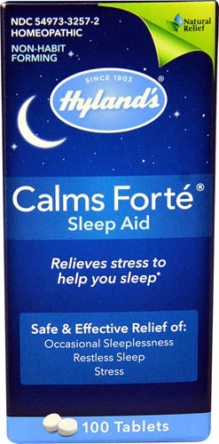 Hyland's Calms Forte Auxílio para Dormir 100 Comprimidos - Bem-Estar Natural