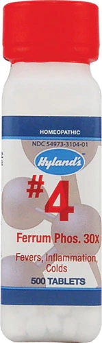 Hyland's Ferrum Phos 30x - 500 Tabletes: Suplemento Homeopático para Vitalidade