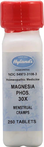 Hyland's Magnesia Phos. 30X 250 Comprimidos - Suporte Homeopático para Bem-Estar Muscular e Nervoso
