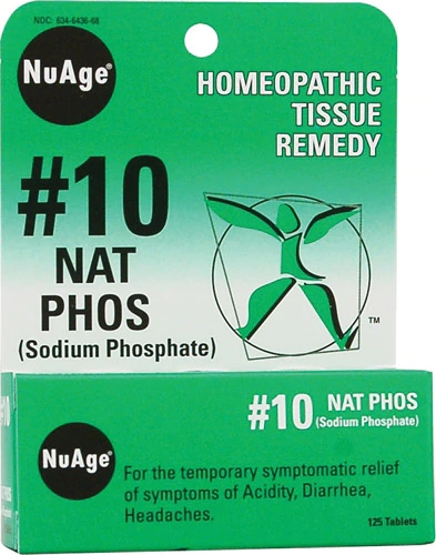 Hyland's NuAge™ No.10 Natrum Phos 125 Comprimidos - Equilíbrio e Bem-Estar
