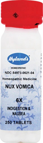 Hyland's Nux Vomica 6X - 250 Comprimidos: Alívio Natural para Desconfortos Digestivos e Irritabilidade