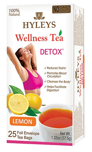 Chá Detox Hyleys Wellness Limão - 25 Sachês para Bem-Estar