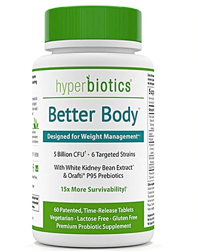 Hyperbiotics Better Body Probiótico - 60 Comprimidos de Liberação Prolongada 5 Bilhões CFU