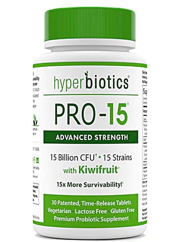 Hyperbiotics PRO-15 Advanced Strength - 30 Comprimidos de Liberação Prolongada (15 Bilhões de CFU)