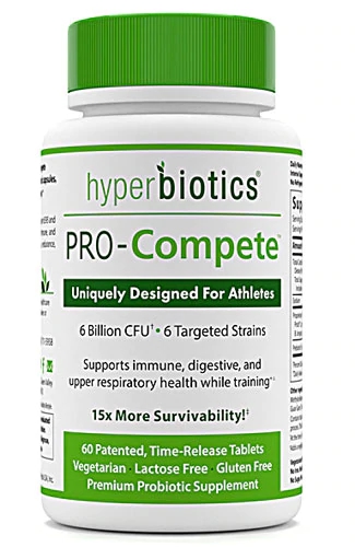Hyperbiotics PRO-Compete 60 Comprimidos de Liberação Prolongada - Saúde Intestinal e Bem-Estar