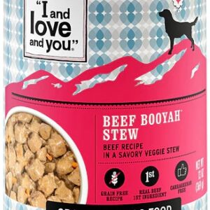 I and Love and You Beef Booyah Stew Patê de Carne para Cães - 340g (12 Unidades)
