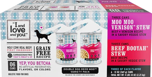 Kit I and Love and You: 6 Latas de Stew de Carne Bovina e Caça (368g cada)