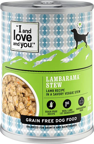 Ração Úmida I and Love and You Lambarama Stew para Cães - 12 Latas de 368g Cada