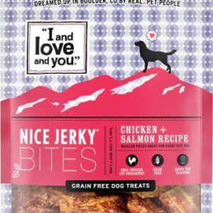 Petisco I and Love and You Jerky Bites Frango e Salmão - 454g