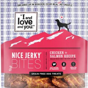 I and Love and You Nice Jerky Bites Dog Treats Chicken & Salmon -- 1 lb