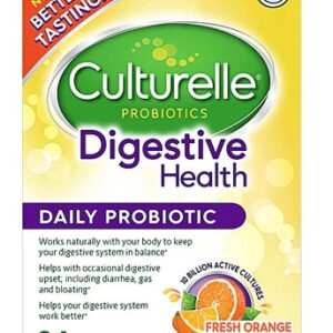 Probiótico Culturelle I-Health Saúde Digestiva Laranja 10 Bilhões UFC 24 Comprimidos Mastigáveis