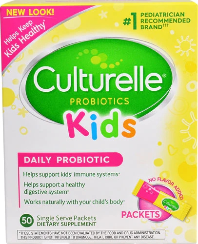 Culturelle Kids Probiótico Diário - 50 Sachês para Saúde Intestinal Infantil