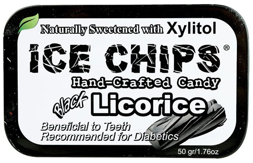 Ice Chips Balas Artesanais de Licor de Alcaçuz - Caixa Lata 50g