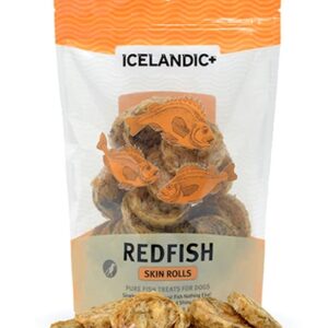 Petisco Icelandic Plus Redfish Skin Rolls para Cães - 70g