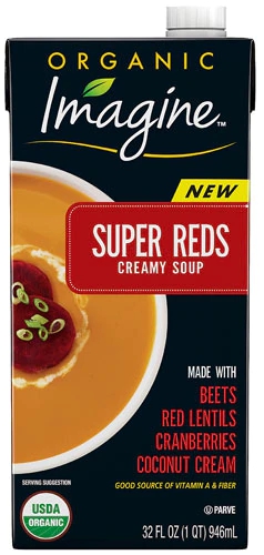 Imagine Foods Sopa Cremosa Orgânica Super Reds - 946ml - Aliada da sua Saúde