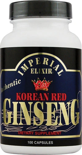 Imperial Elixir Ginseng Coreano Vermelho - 100 Cápsulas (600mg por Dose)