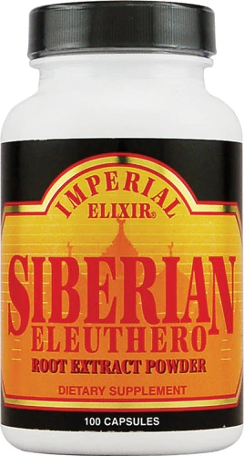Imperial Elixir Siberian Eleuthero Root Extract Powder - 500mg - 100 Cápsulas