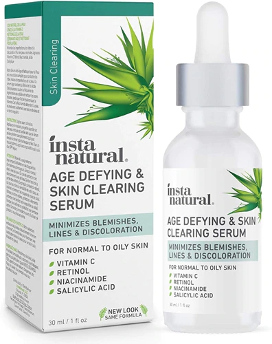 InstaNatural Sérum Anti-idade e Clareador - 30ml: Pele Renovada e Radiante