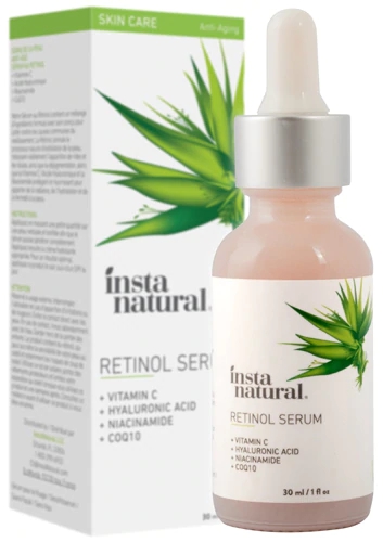 InstaNatural Retinol Sérum Antissinais 30ml - Redução de Rugas e Firmeza