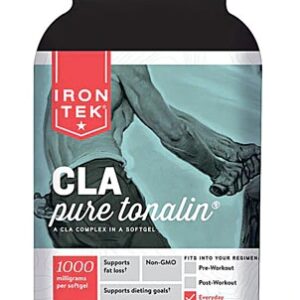 Iron-Tek CLA Pure Tonalin® 1000mg - 180 Cápsulas Softgel - Auxílio ao Bem-Estar