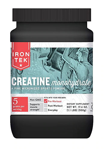 Creatina Monohidratada Iron-Tek Essential 500g para Ganho de Massa Muscular