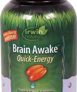 Irwin Naturals Brain Awake™ Quick-Energy™ 60 Cápsulas Líquidas - Energia e Foco Ampliados