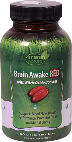 Irwin Naturals Brain Awake RED™ - 60 Cápsulas Gelatinosas Líquidas para Clareza Mental