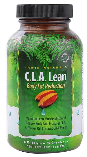 Irwin Naturals C.L.A. Lean Body Fat Reduction 80 Cápsulas Gelatinosas Líquidas - Auxílio na Redução de Gordura Corporal