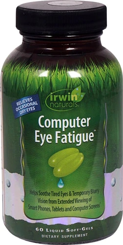 Irwin Naturals Computer Eye Fatigue 60 Cápsulas Gelatinosas - Suporte para Olhos Cansados