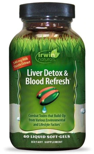 Irwin Naturals Liver Detox & Blood Refresh 60 Cápsulas Gelatinosas - Suporte à Desintoxicação Hepática
