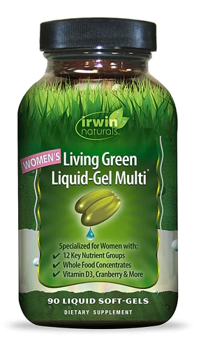 Irwin Naturals Living Green Liquid-Gel Multi™ Para Mulheres - 90 Cápsulas de Gel Líquido