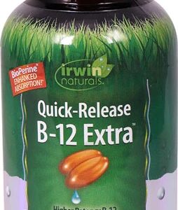 Irwin Naturals Quick-Release B-12 Extra 3000mcg 60 Liquid Softgels - Energia e Vitalidade