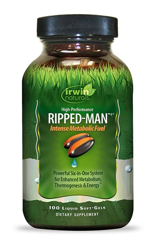 Irwin Naturals Ripped-Man™ Combustível Metabólico Intenso - 100 Cápsulas Líquidas