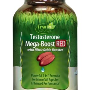 Irwin Naturals Testosterone Mega Boost RED 68 Cápsulas - Energia e Vitalidade