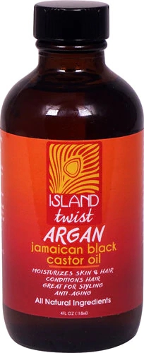 Óleo de Rícino Negro Jamaicano com Argan Island Twist - 118ml para Cabelos e Pele
