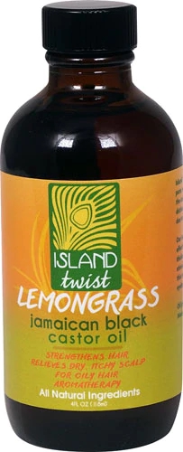 Óleo de Rícino Preto Jamaicano Island Twist com Capim-Limão 237ml para Cabelos e Pele