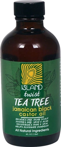 Island Twist Jamaican Black Castor Oil Tea Tree -- 4 fl oz