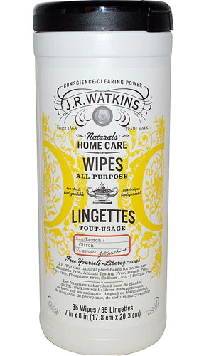 J. R. Watkins Lenços Umedecidos Multiuso Limão - 35 Unidades