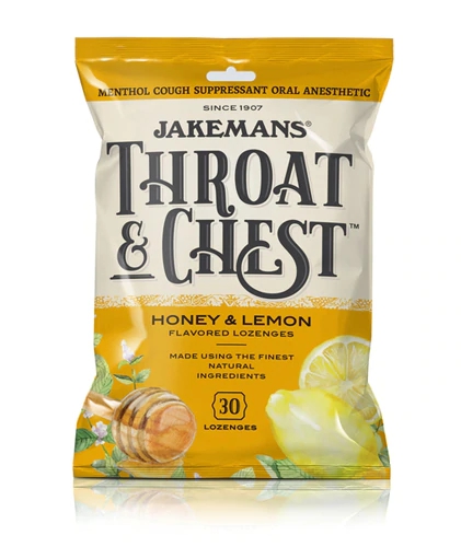 Pastilhas Jakemans Mel e Limão para Garganta e Peito 30 Unidades