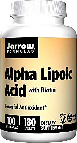 Jarrow Formulas Ácido Alfa-Lipóico 100mg - 180 Comprimidos | Antioxidante Potente
