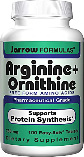 Jarrow Formulas Arginina e Ornitina - 750 mg - 100 Comprimidos - Suporte ao Desempenho e Bem-Estar