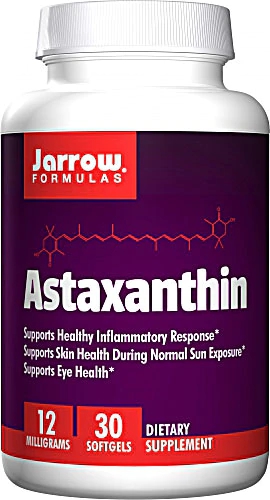 Jarrow Formulas Astaxantina 12mg - 30 Cápsulas Gelatinosas - Poder Antioxidante Superior