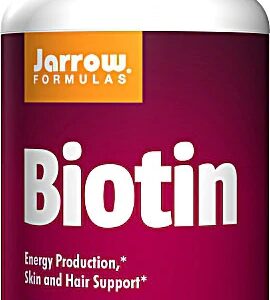 Jarrow Formulas Biotina 5000mcg - 100 Cápsulas para Cabelos, Pele e Unhas Fortes