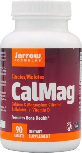 Jarrow Formulas CalMag 90 Tablets - Combinação Essencial de Cálcio, Magnésio e Vitamina D3 para Saúde Óssea