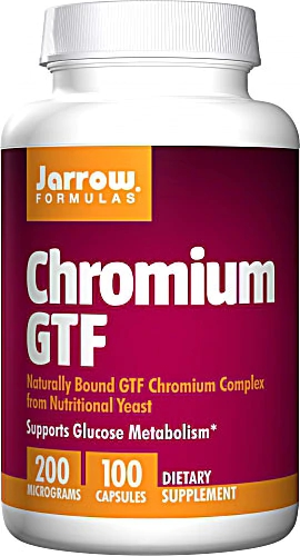 Jarrow Formulas Cromo GTF 200 mcg - 100 Cápsulas para Controle Glicêmico