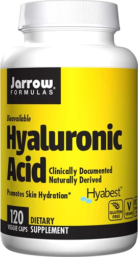 Jarrow Formulas Ácido Hialurônico 120mg - 120 Cápsulas Veggie - Suporte para Pele e Articulações