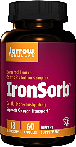Jarrow Formulas IronSorb Ferro Quelado 18mg - 60 Cápsulas