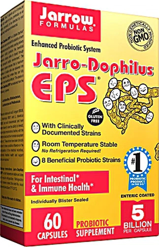 Jarro-Dophilus EPS 5 Bilhões de UFC - 60 Cápsulas - Suporte Intestinal Jarrow Formulas