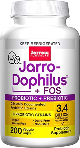 Jarro-Dophilus® Plus FOS Jarrow Formulas 200 Cápsulas - Saúde Intestinal